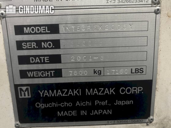 2001 Mazak INTEGREX 200 SY
