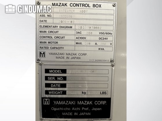 2000 Mazak Integrex 400Y