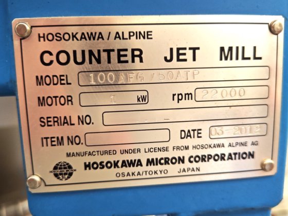 2012 ホソカワミクロン 100AFG/50ATP