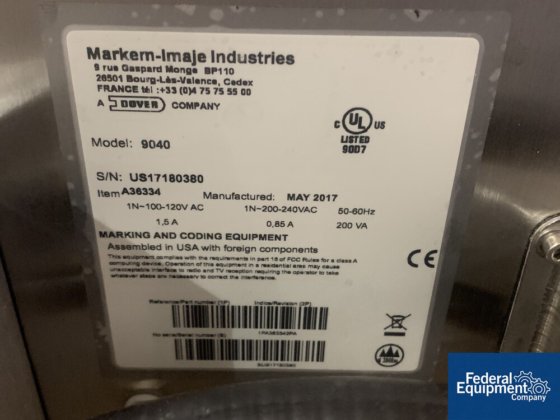 Markem Image Coder, Model 9040