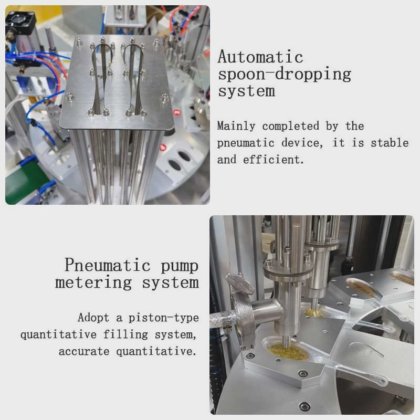 Dession高速蜂蜜スプーン充填シール機回転蜂蜜プラスチックスプーン包装機