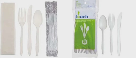 Dession の使い捨て可能なスプーンのナイフのフォークぬれたワイプのテーブルウェア 4 つの側面は自動パッキング機械を密封します