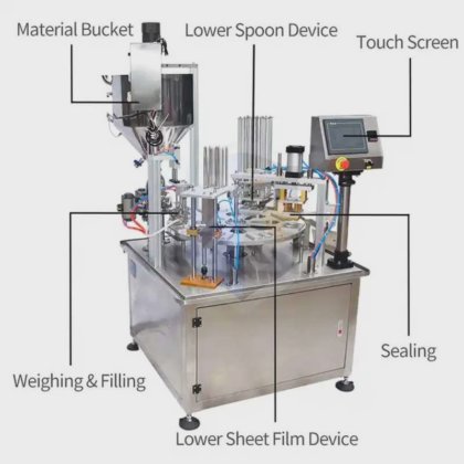 Dession 蜂蜜勺 4 喷嘴灌装封口机 制造商