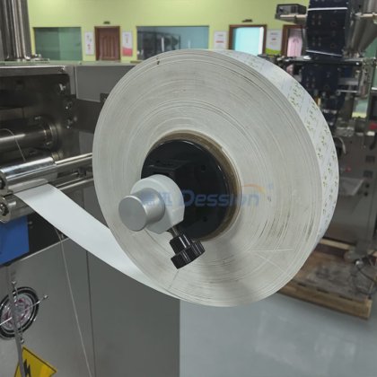 带标签和绳子的 Dession 全自动小茶叶袋过滤纸茶叶小袋包装机