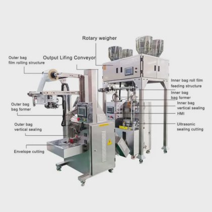Dession のナイロン網自動三角形のピラミッドの袋のティー パッキング機械製造者