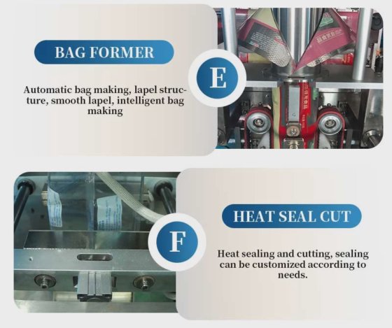 Dession 半自動バケット エレベーター顆粒マカロニ パスタ包装機価格