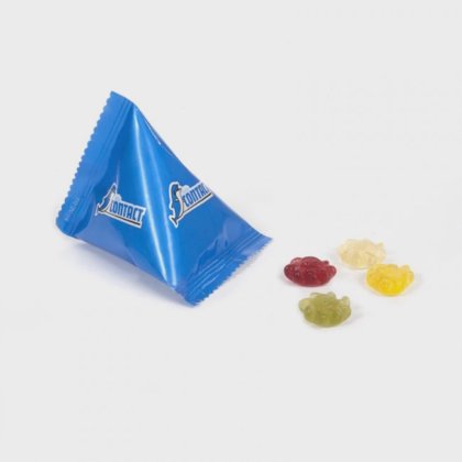 充填およびシール機を備えたジェリービーンズ用 Dession 三角形包装機