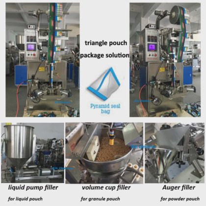 Dessionの小袋の三角形のバター袋の液体のパッキング機械製造者