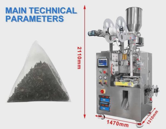 经 CE 认证的 Dession 三角形尼龙内袋茶叶包装机