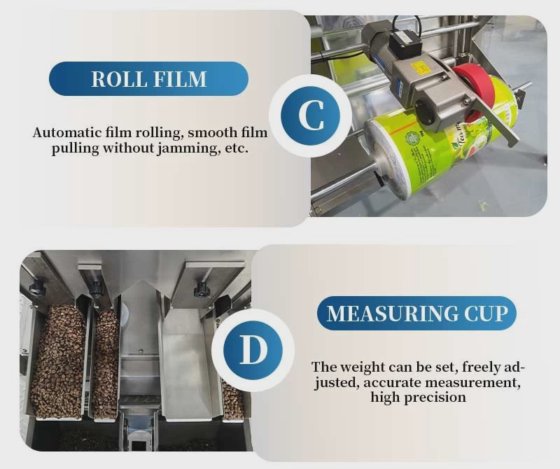 Dession 高速自动四边封咖啡豆 VFFS 立式成型充填封口包装机
