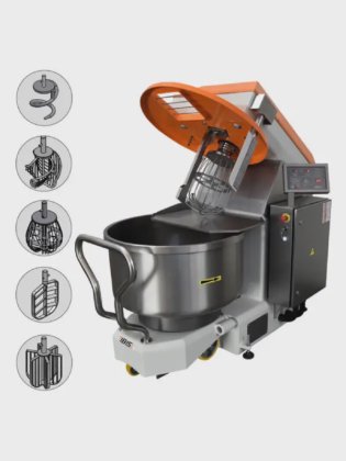 Kneader with removable bucket and