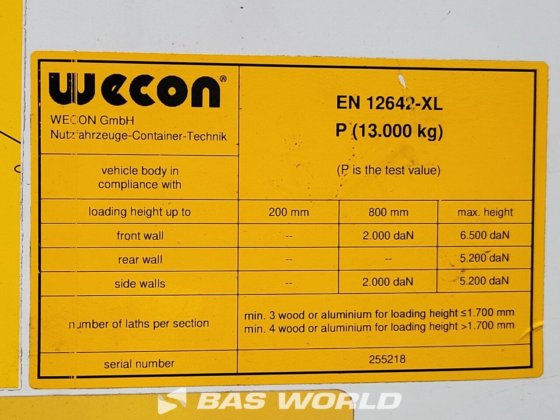 Wecon 交换车身半拖车