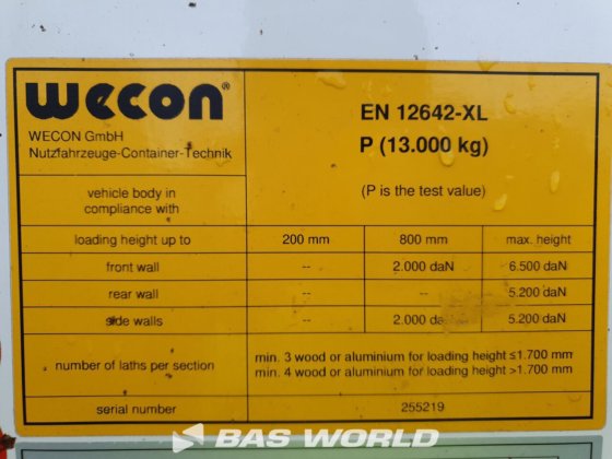 Wecon 帘式半拖车