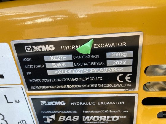 徐工 XE27 E 小型挖掘机 <10t