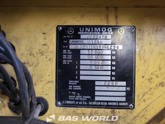 メルセデス・ウニモグ1650 4X4 アサローニ・バキュームトラック