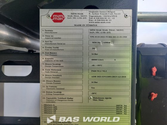 MIM-MAK 液化石油气运输罐半挂车