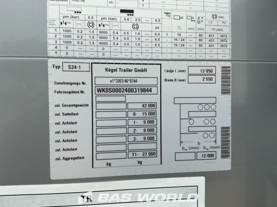 ケーゲル・カーテンサイド・セミトレーラー