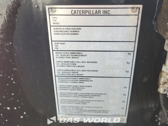 キャタピラーM314 Fホイールショベル