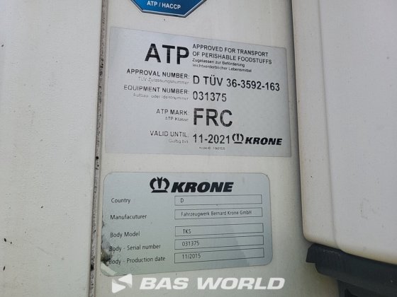 クローネキャリアベクター 1950Mt 冷蔵セミトレーラ