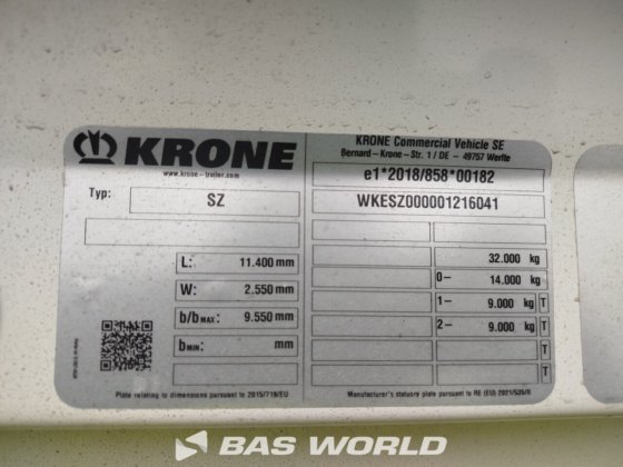 Krone 封闭箱式半拖车