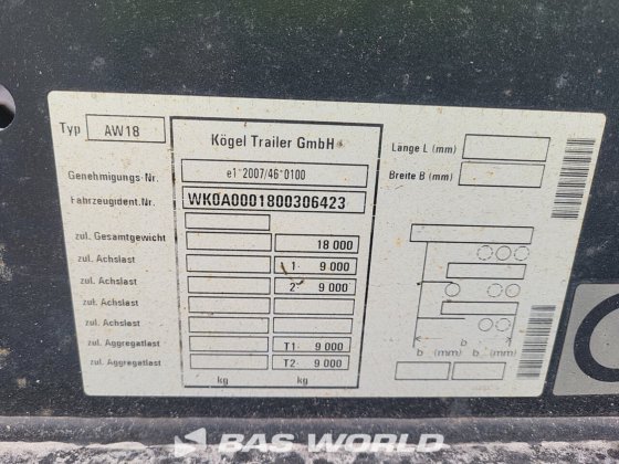 ケーゲルスワップボディトレーラー