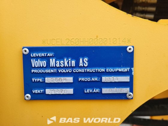 ボルボ L260 H ホイールローダー