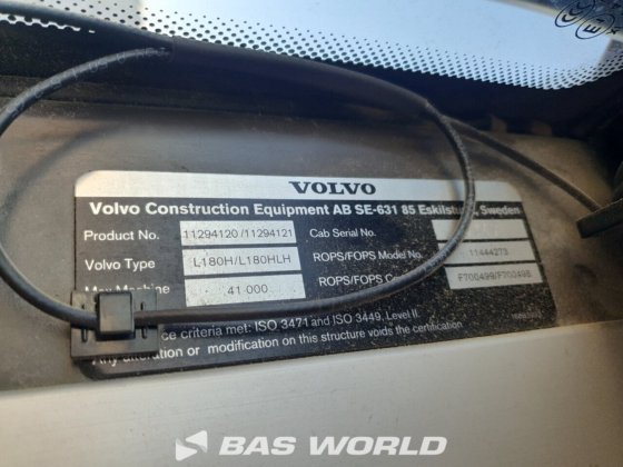 沃尔沃 L180 H 轮式装载机