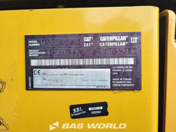 キャタピラーM320 Fホイールショベル