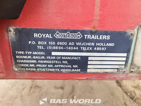 Nooteboom 低装载半挂车