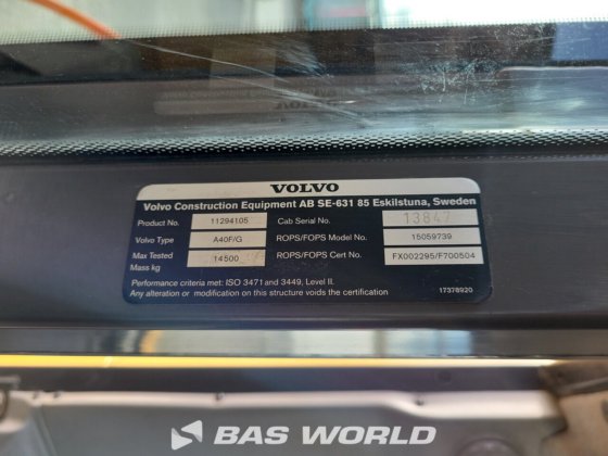 ボルボ A40 G ダンプトラック