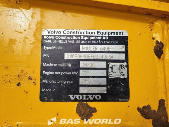 ボルボ A40 G ダンプトラック