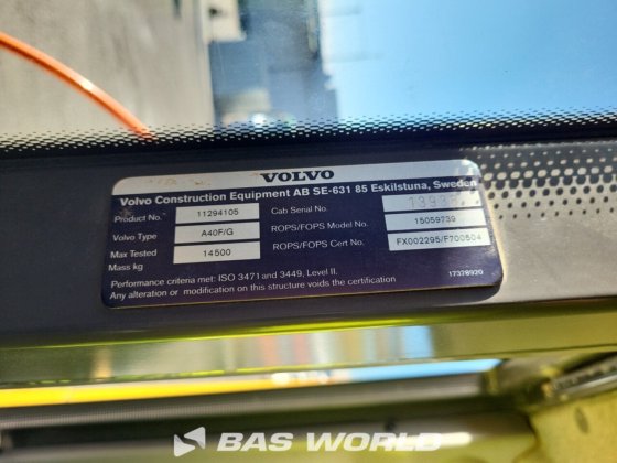 沃尔沃A40 G自卸卡车