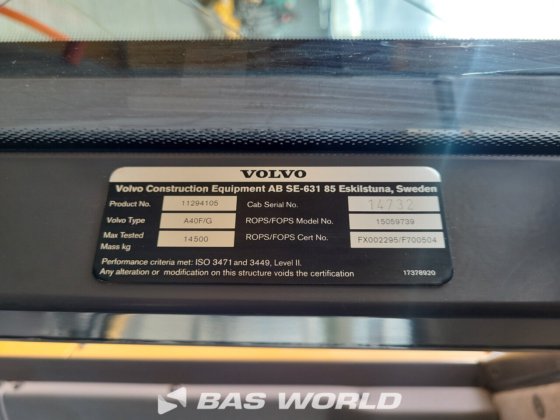 沃尔沃A40 G自卸卡车