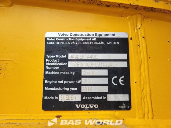 沃尔沃A40 G自卸卡车