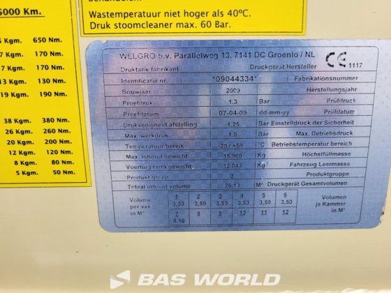 DAF CF85.360 6X2 ウェルグロ サイロトラック