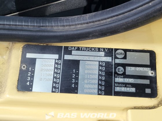 DAF CF85.360 6X2 ウェルグロ サイロトラック