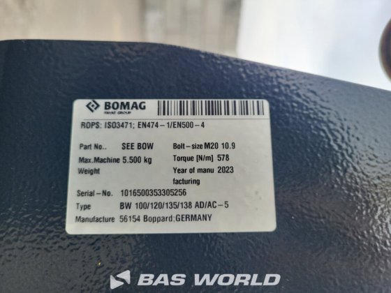 Bomag BW100 ADe-5 双轮压路机