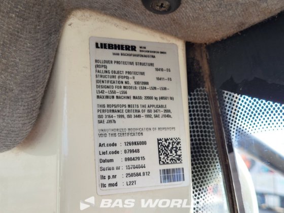 利勃海尔L538轮式装载机