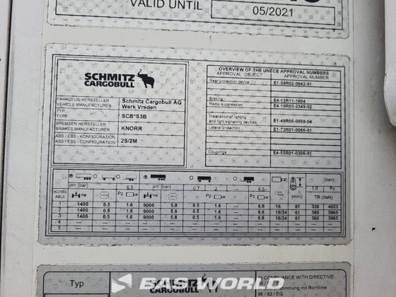 シュミッツ サーモキング SLXe 300 冷蔵セミトレーラー