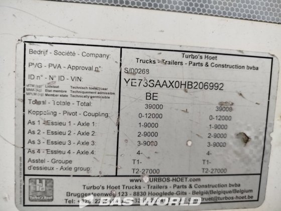 ターボス・フート サイロ セミトレーラー