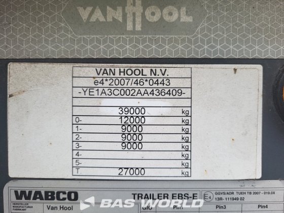 Chassi de contêiner Van Hool