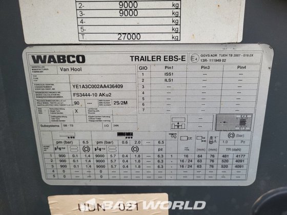 Chassi de contêiner Van Hool