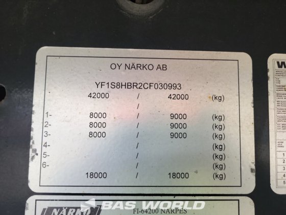 ナルコ冷蔵セミトレーラー