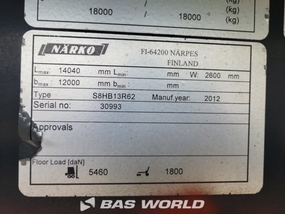 ナルコ冷蔵セミトレーラー