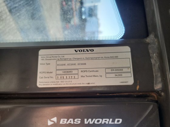 沃尔沃 EC220 E L 履带式挖掘机