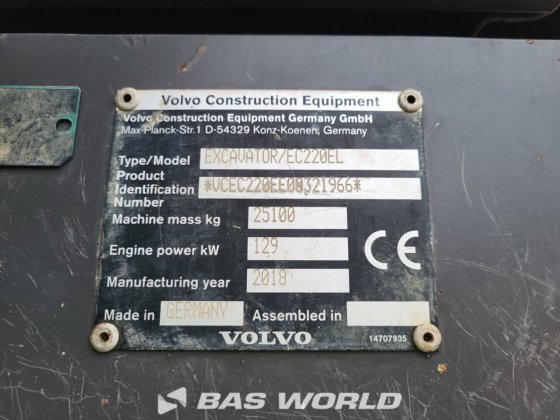 沃尔沃 EC220 E L 履带式挖掘机