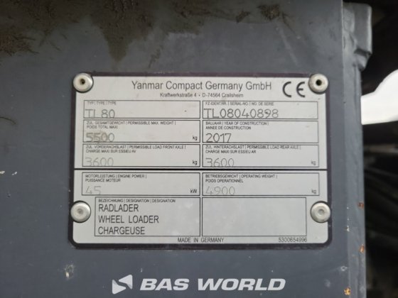 山顺TL80轮式装载机