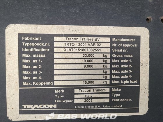 Tracon 封闭箱式半拖车