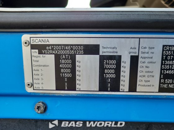 斯堪尼亚 R520 4X2 牵引车组