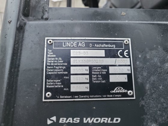 リンデ E25 -03 フォークリフト